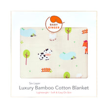 Load image into Gallery viewer, Silky 6 Layer Blanket - Happy Farm (7831754506392)