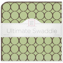 Load image into Gallery viewer, Ultimate Swaddle Blanket - Brown Mod Circle (5659844051096)