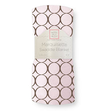 Load image into Gallery viewer, Marquisette Swaddle Blanket - Brown Mod Circle (5676613730456)