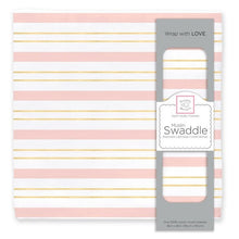 Load image into Gallery viewer, Muslin Swaddle - Stripe Shimmer (5660108619928)