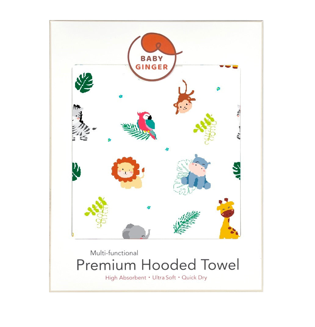 Premium Hooded Towel - Welcome To Safari (7831772758168)