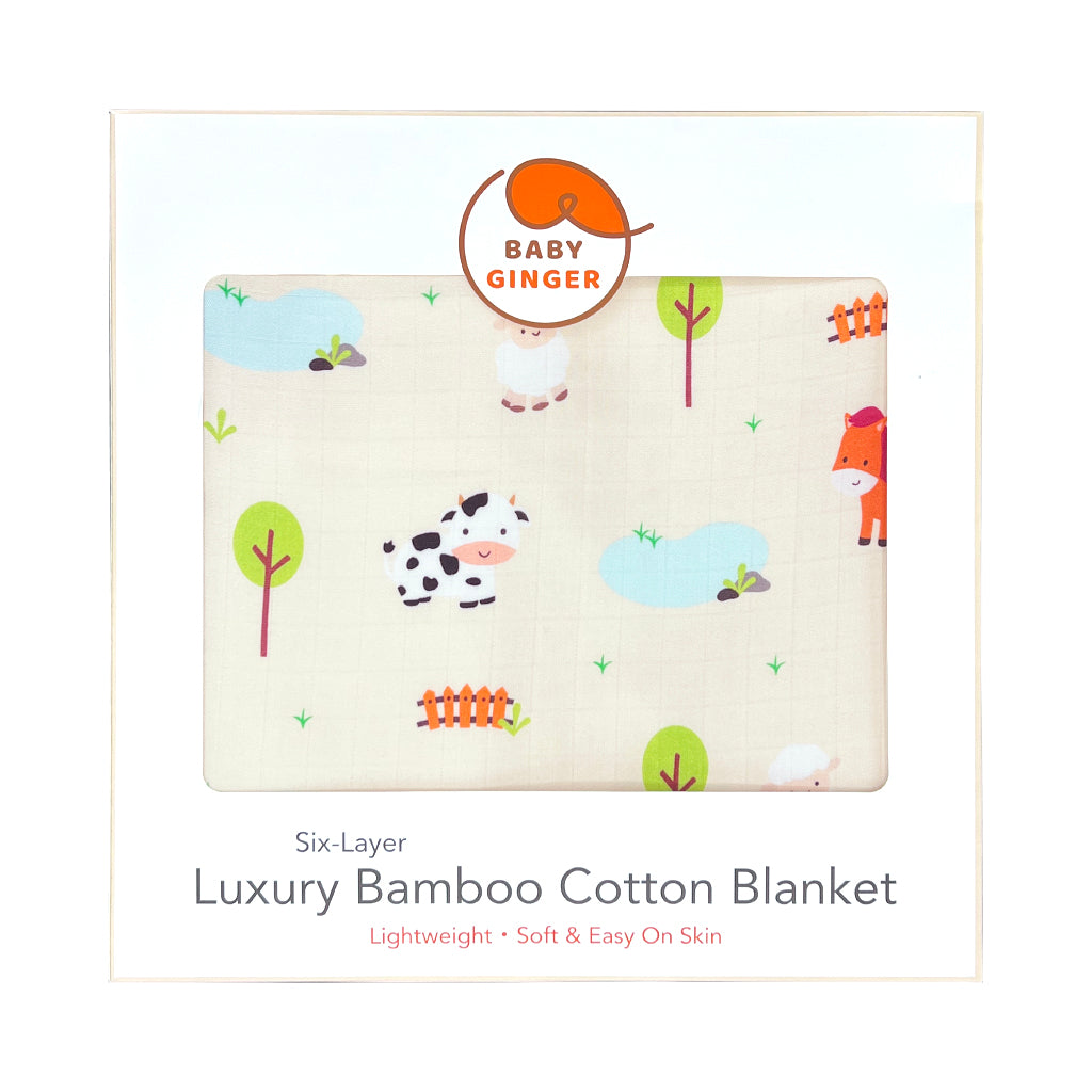 Silky 6 Layer Blanket - Happy Farm (7831754506392)