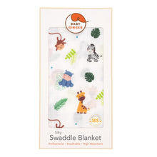 Load image into Gallery viewer, Silky Swaddle Blanket - Welcome to the Safari (6259334381720)
