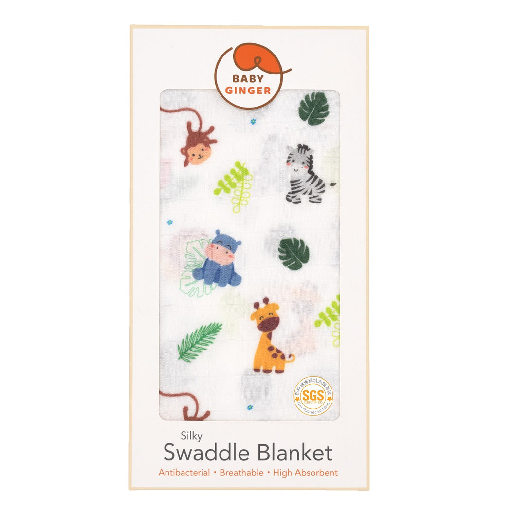 Silky Swaddle Blanket - Welcome to the Safari (6259334381720)