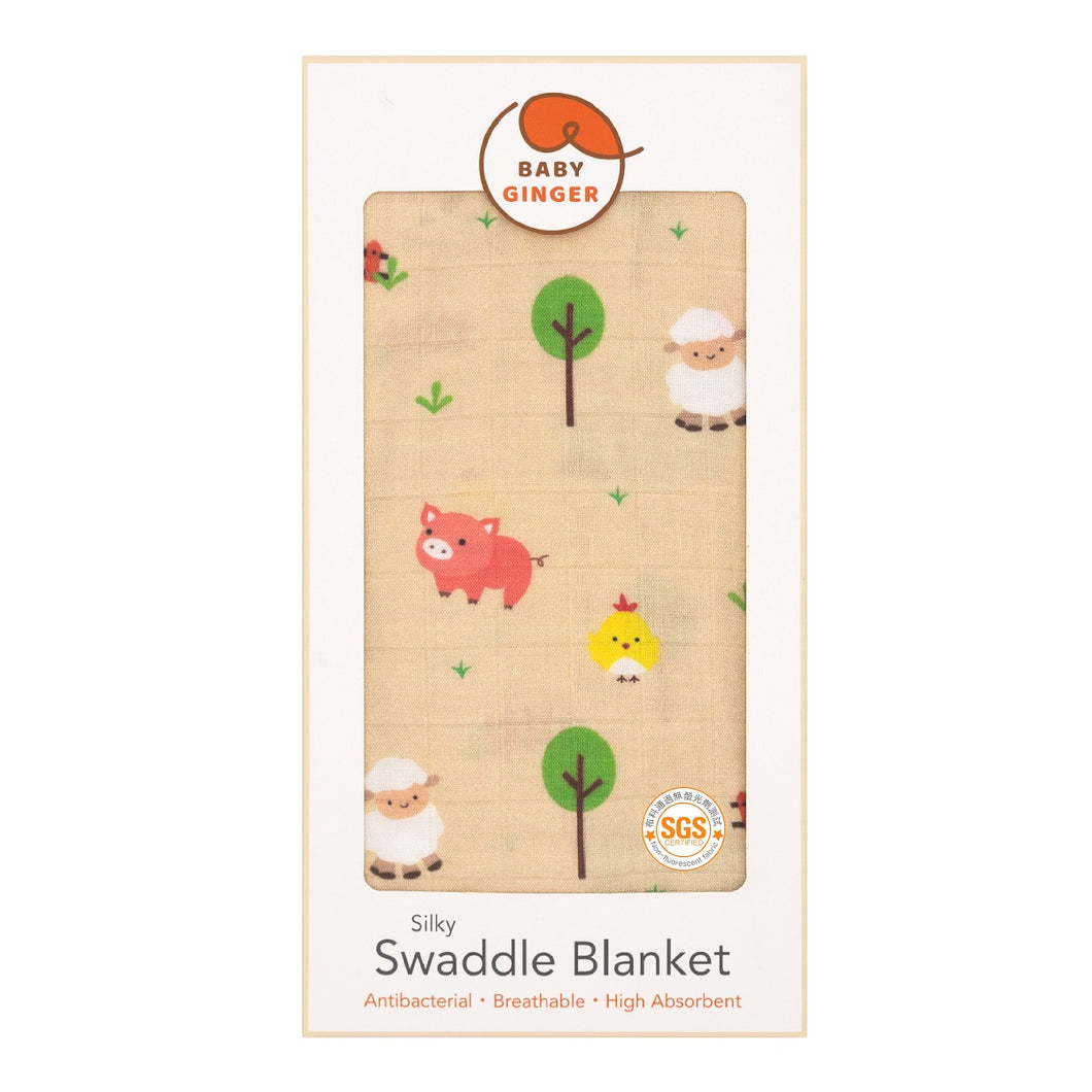 Silky Swaddle Blanket - Happy Farm