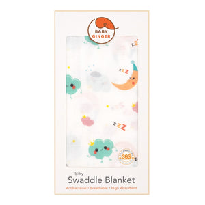 甜睡夢境絲滑竹纖維/棉質嬰兒包巾