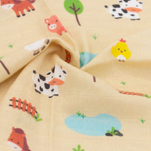 Load image into Gallery viewer, Silky Swaddle Blanket - Happy Farm (6259334938776)
