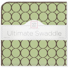 將圖片載入圖庫檢視器 Ultimate Swaddle Blanket - Brown Mod Circle (5659844051096)
