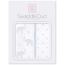 Load image into Gallery viewer, SwaddleDuo - Elephant and Chickie (Set of 2)
