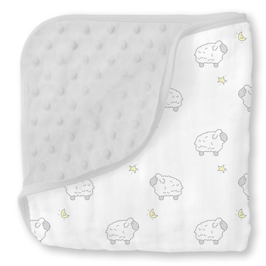Muslin Snuggle Blanket - Little Lamb (5668212801688)