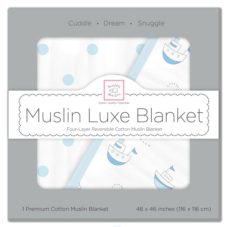 Muslin Luxe Blanket - Little Ship
