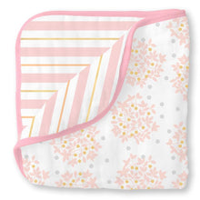 將圖片載入圖庫檢視器 Muslin Luxe Blanket - Heavenly Floral Shimmer (5687465967768)
