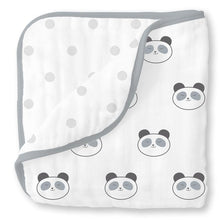 Load image into Gallery viewer, Muslin Luxe Blanket - Panda (5687493623960)
