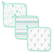 Load image into Gallery viewer, Muslin Washcloths - Woodland (Set of 3) (5687572070552)
