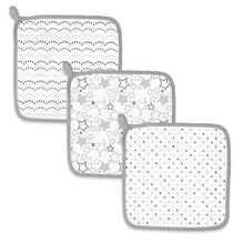 Load image into Gallery viewer, Muslin Washcloths - Starshine Shimmer (Set of 3)
