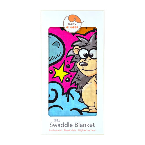 [New Design Upgrade]Silky Swaddle Blanket - Graffiti Baby (7228983836824)
