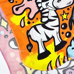 [New Design Upgrade]Silky Swaddle Blanket - Graffiti Baby (7228983836824)