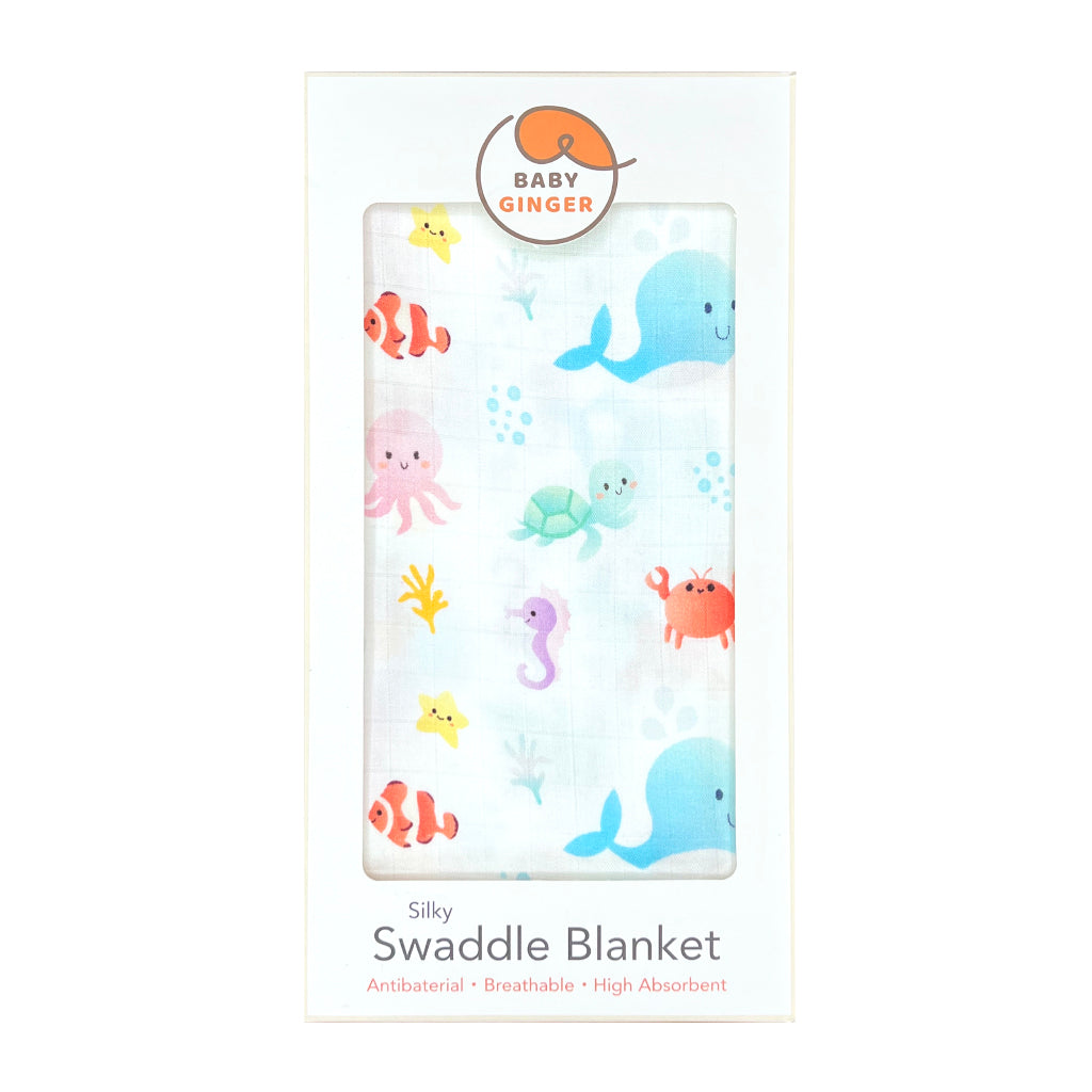 [New Design Upgrade]Silky Swaddle Blanket - Under Water Kingdom (7228982198424)