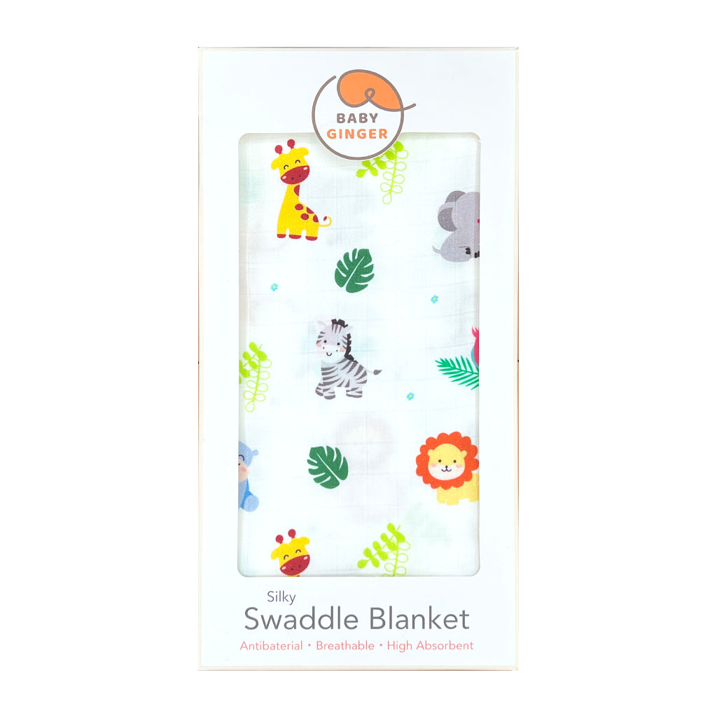 [New Design Upgrade]Silky Swaddle Blanket - Welcome To Safari (7228979904664)