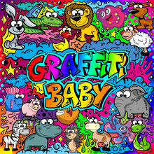 將圖片載入圖庫檢視器 [New Design Upgrade]Silky Swaddle Blanket - Graffiti Baby (7228983836824)
